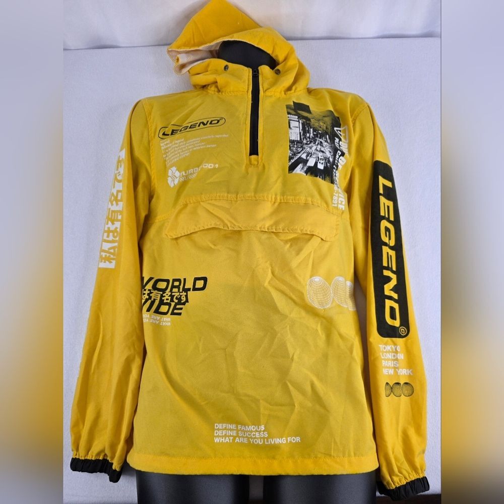 Brooklyn Cloth MFG Co Trademark Windbreaker Jacket Size Small Yellow M-2687
